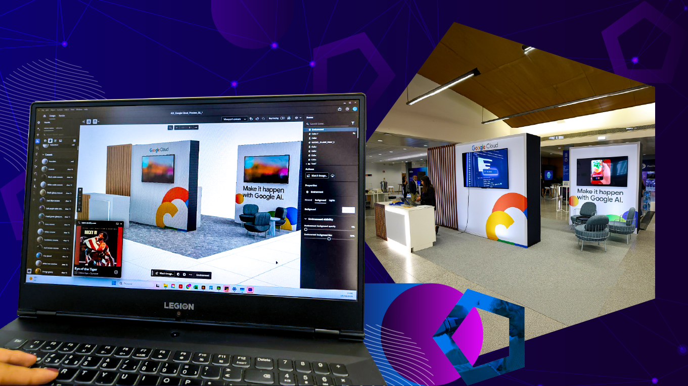 Desenvolvimento 3D e implementação de stand na área de exposição